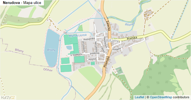Nerudova - mapa ulice