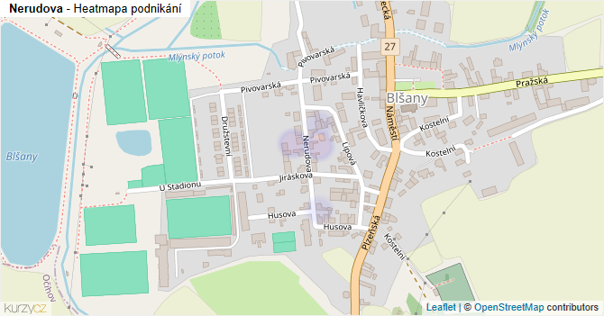 Nerudova - mapa podnikání
