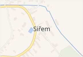 Siřem v obci Blšany - mapa části obce