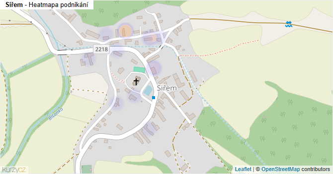 Siřem - mapa podnikání