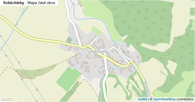 Soběchleby - mapa části obce