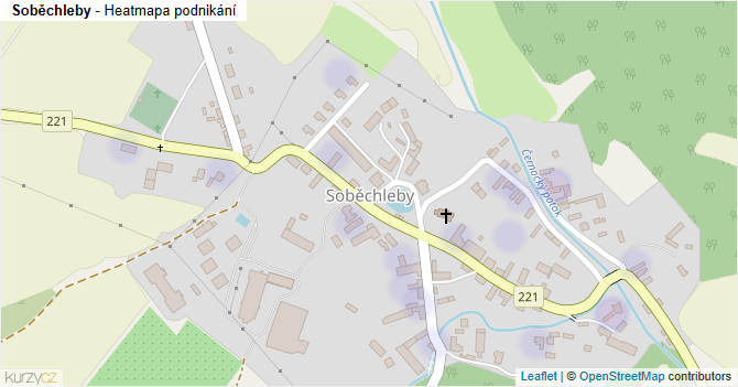 Soběchleby - mapa podnikání