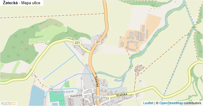 Žatecká - mapa ulice