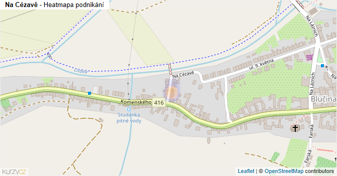 Na Cézavě - mapa podnikání