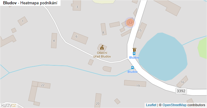 Bludov - mapa podnikání