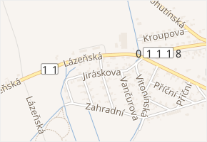 Jiráskova v obci Bludov - mapa ulice