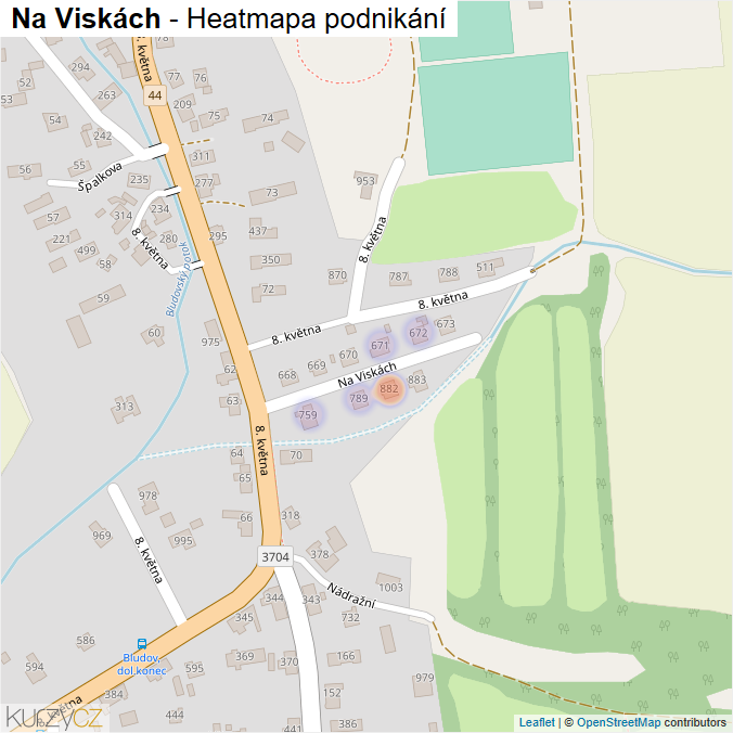 Mapa Na Viskách - Firmy v ulici.