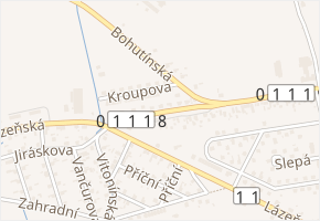 Řed. Fr. Léhara v obci Bludov - mapa ulice