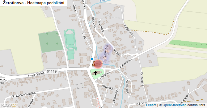 Žerotínova - mapa podnikání