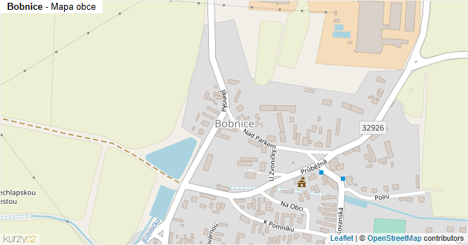 Bobnice - mapa obce