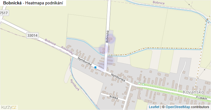 Bobnická - mapa podnikání
