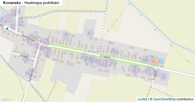 Kovansko - mapa podnikání