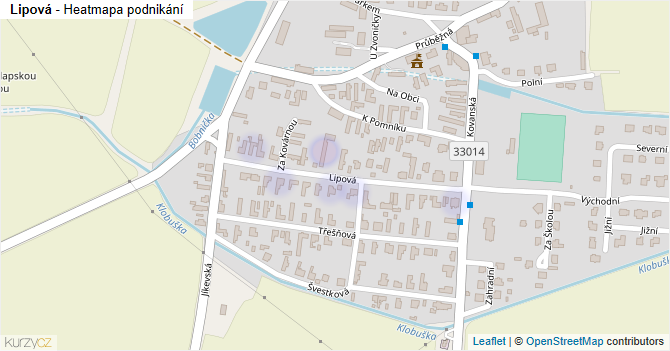 Lipová - mapa podnikání