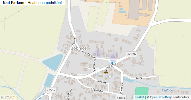 Nad Parkem - mapa podnikání