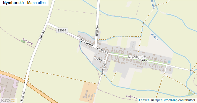 Nymburská - mapa ulice