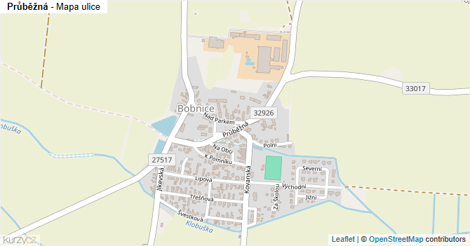 Průběžná - mapa ulice