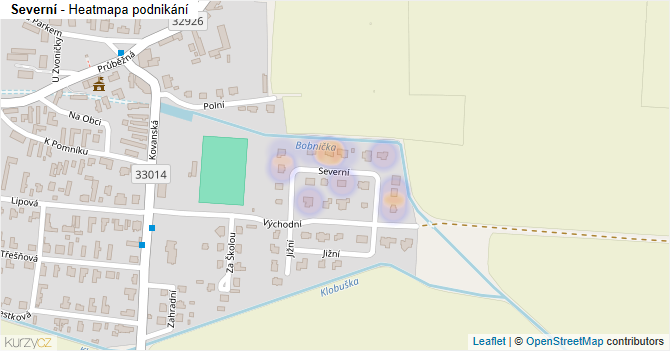 Severní - mapa podnikání