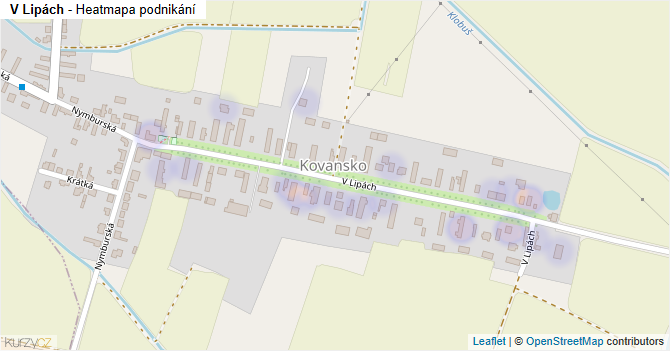V Lipách - mapa podnikání