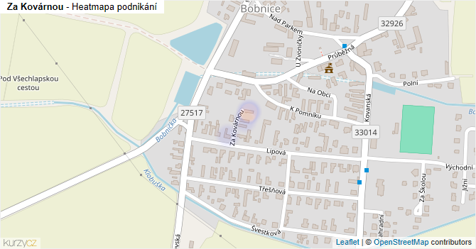 Za Kovárnou - mapa podnikání