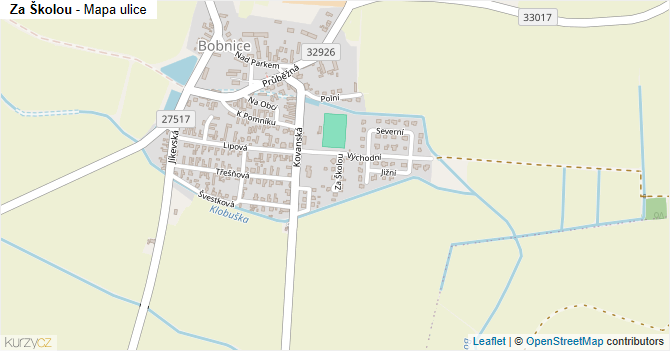 Za Školou - mapa ulice