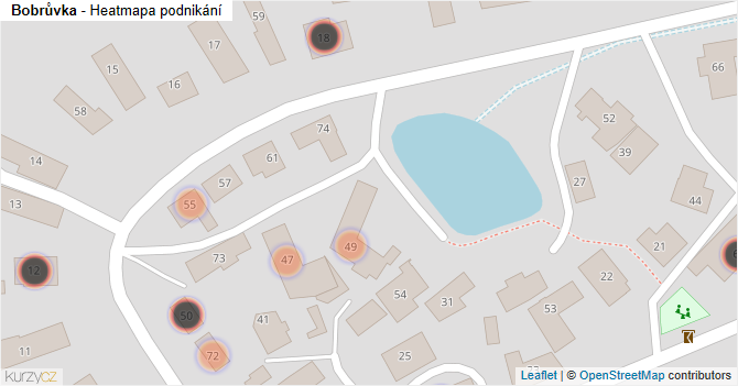 Bobrůvka - mapa podnikání