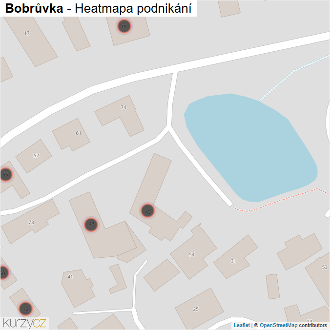 Mapa Bobrůvka - Firmy v obci.