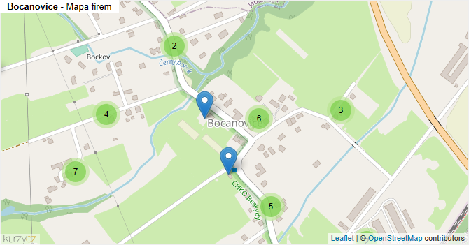 Bocanovice - mapa firem