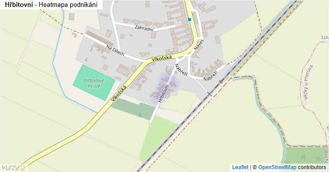 Hřbitovní - mapa podnikání