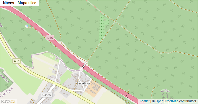 Náves - mapa ulice