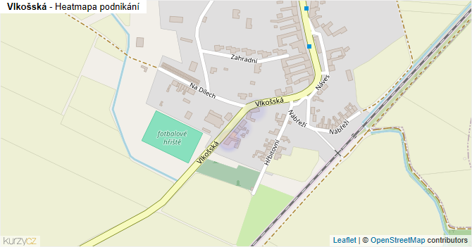 Vlkošská - mapa podnikání