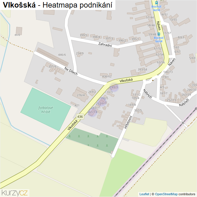 Mapa Vlkošská - Firmy v ulici.