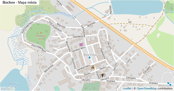 Bochov - mapa města