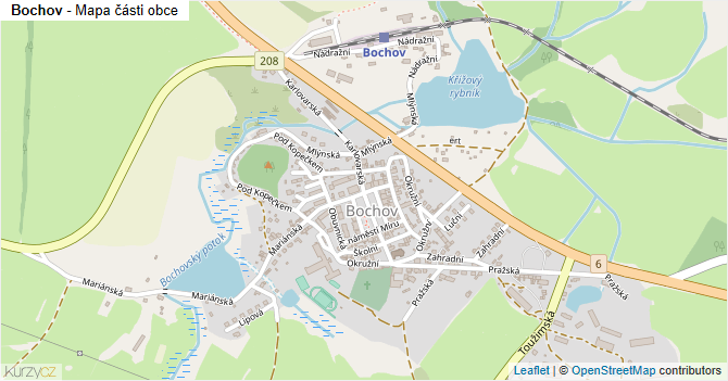 Bochov - mapa části obce