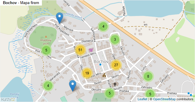 Bochov - mapa firem