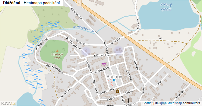 Dlážděná - mapa podnikání