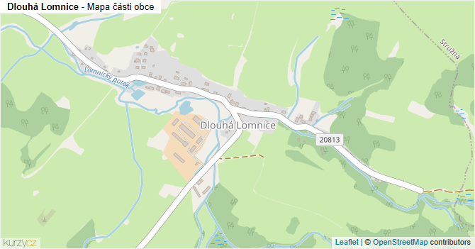 Dlouhá Lomnice - mapa části obce