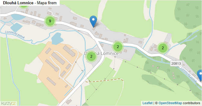 Dlouhá Lomnice - mapa firem