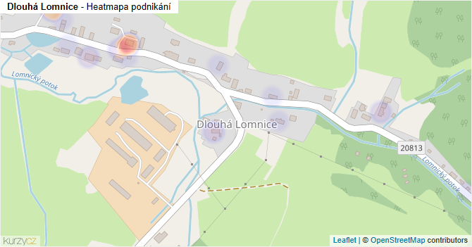 Dlouhá Lomnice - mapa podnikání