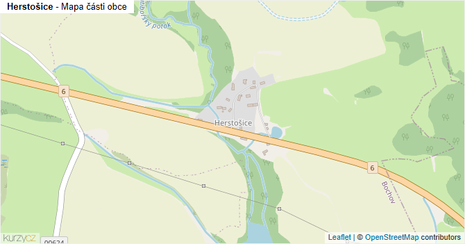 Herstošice - mapa části obce