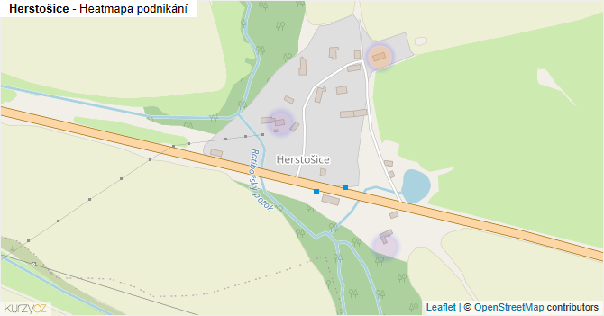 Herstošice - mapa podnikání