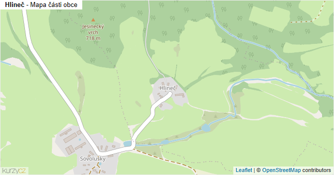 Hlineč - mapa části obce
