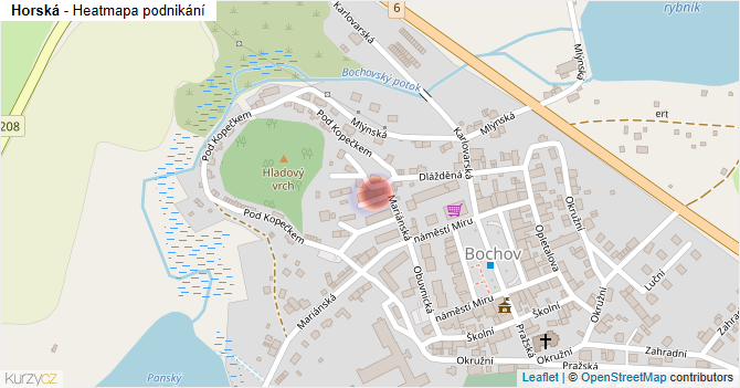 Horská - mapa podnikání
