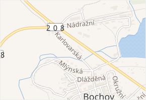 Karlovarská v obci Bochov - mapa ulice