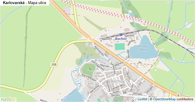 Karlovarská - mapa ulice