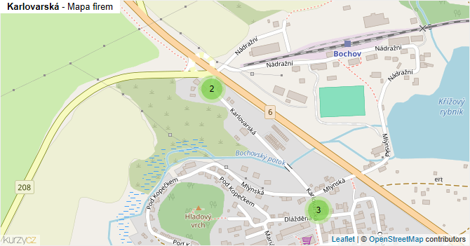 Karlovarská - mapa firem