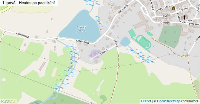Lipová - mapa podnikání