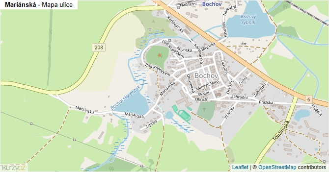 Mariánská - mapa ulice