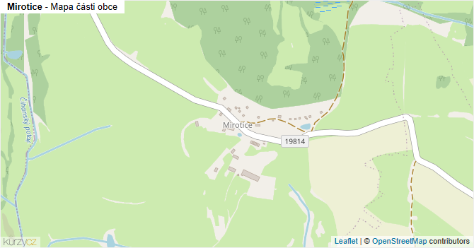Mirotice - mapa části obce