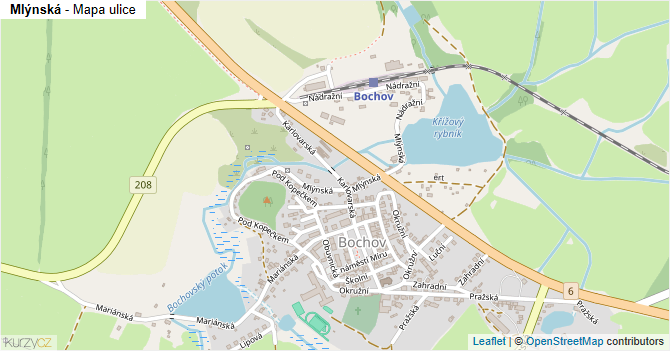 Mlýnská - mapa ulice