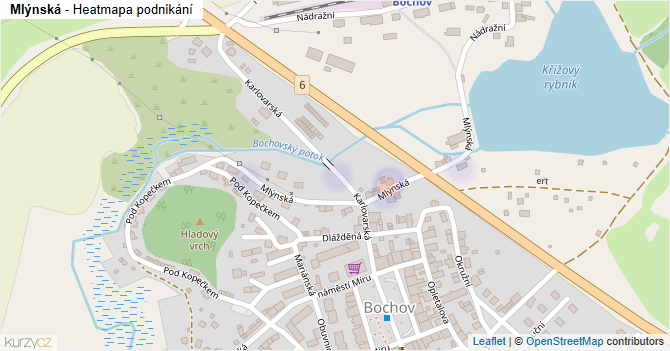 Mlýnská - mapa podnikání